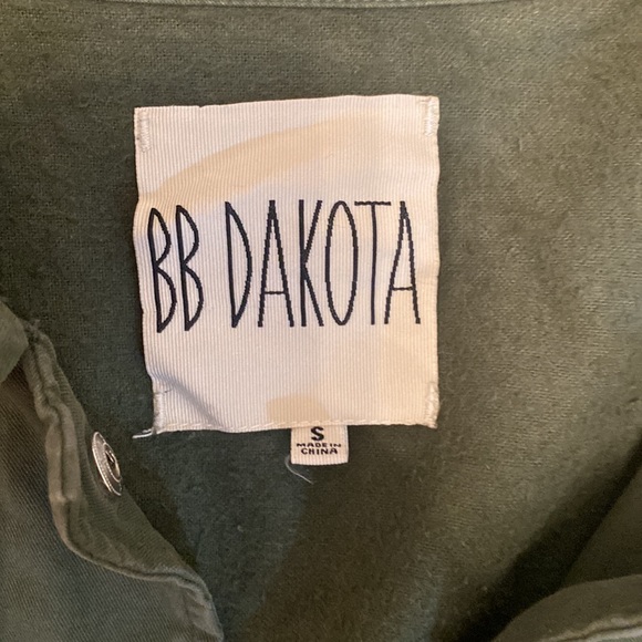 BB Dakota Tawny Stud Trim Olive Green Army Utility Cargo Jacket Military - Picture 4 of 16